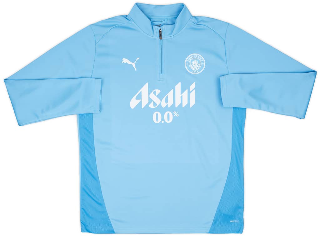 2024-25 Manchester City Player Issue 1/4 Zip Training Top - As New - (L)