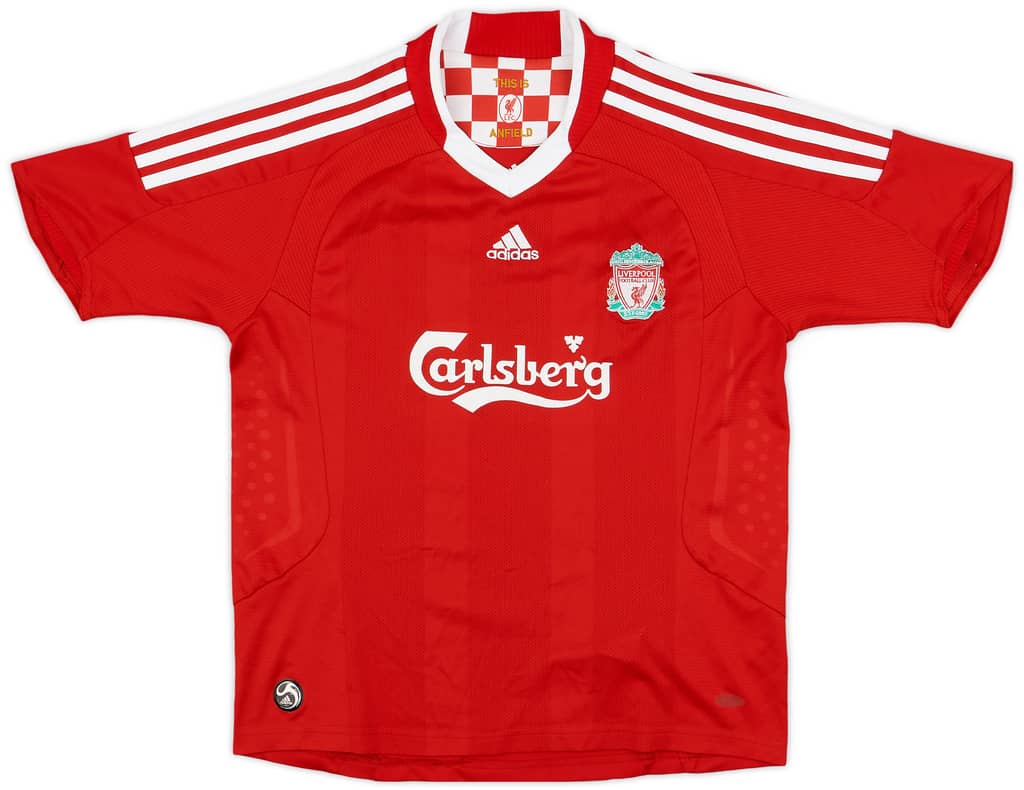 2008-10 Liverpool Home Shirt - 8/10 - (M.Boys)