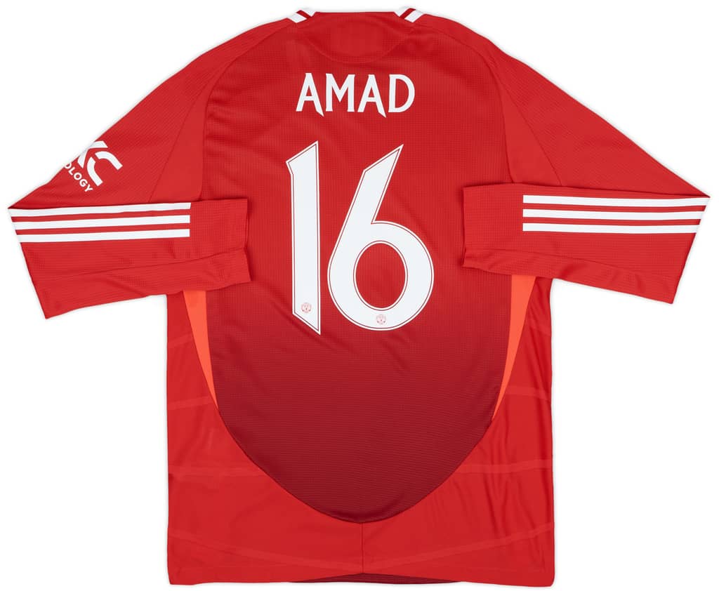 2024-25 Manchester United Authentic Home L/S Shirt Amad #16