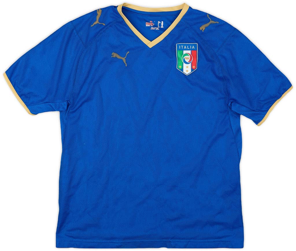 2007-08 Italy Home Shirt - 6/10 - (L.Boys)