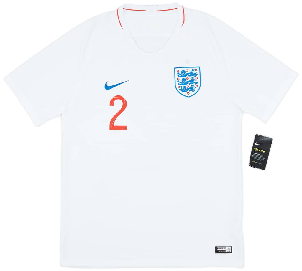 2018-19 England Home Shirt Walker #2 (L)