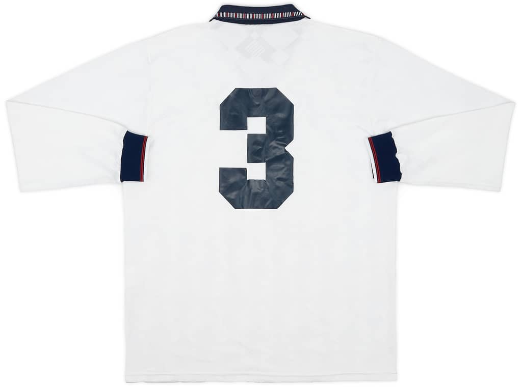 1990 Umbro Template L/S Shirt (England) #3 - 7/10 - (XL)