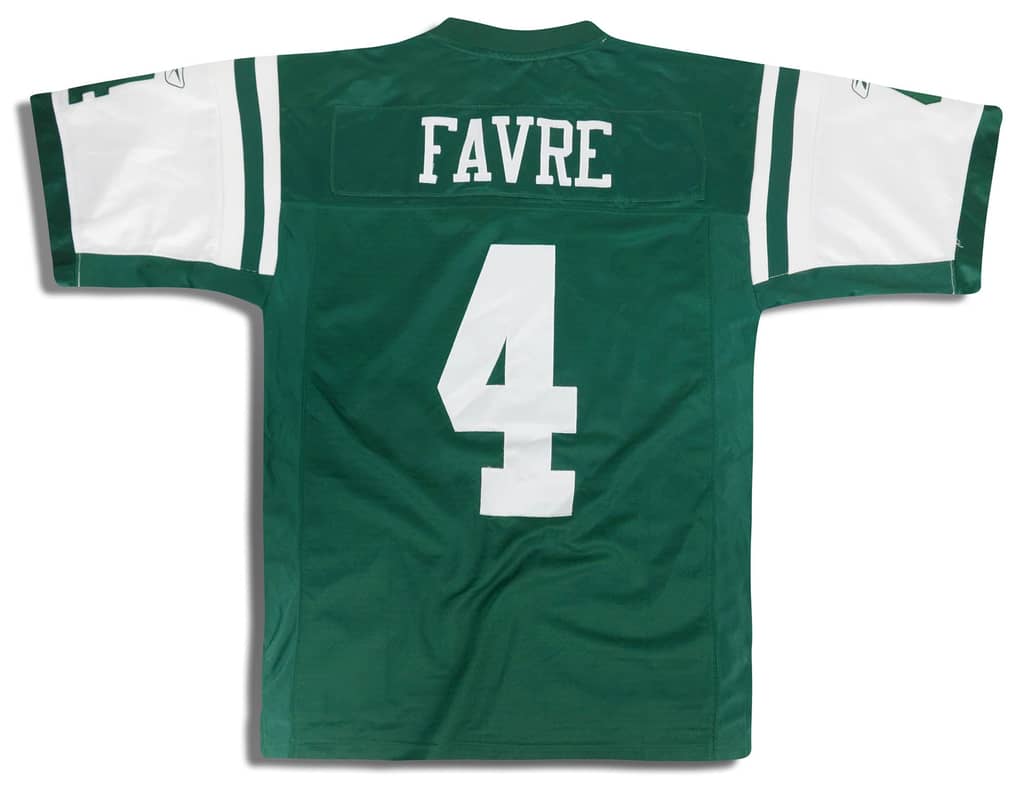 2008 New York Jets Favre #4 Reebok Premier Jersey (Home) M