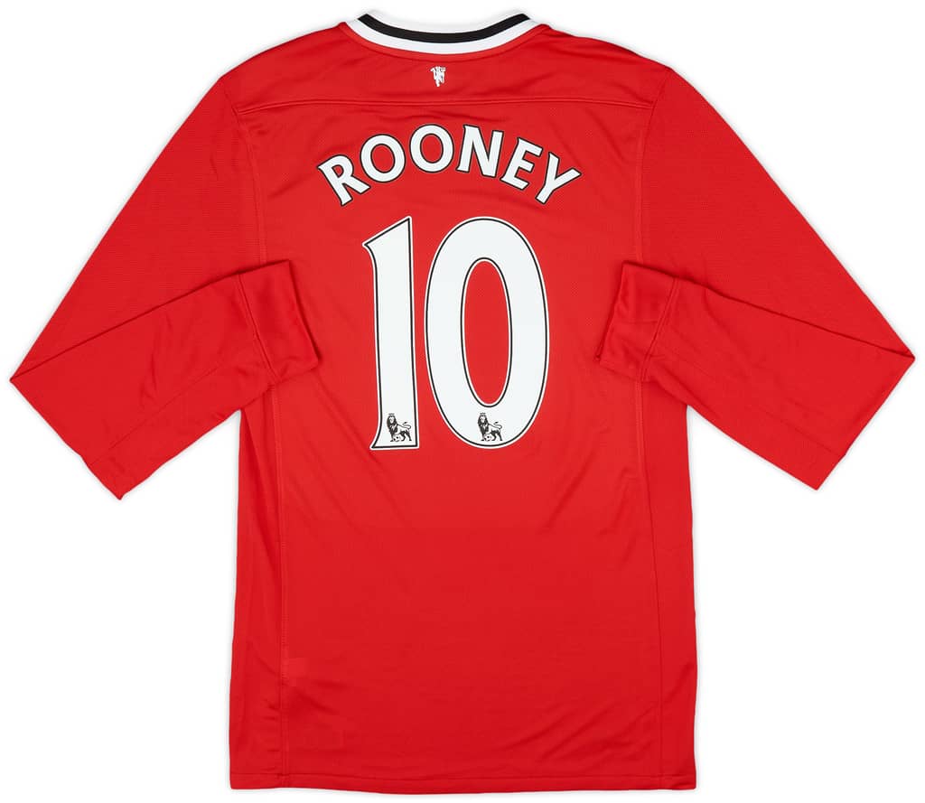 2011-12 Manchester United Home L/S Shirt Rooney #10 (S)