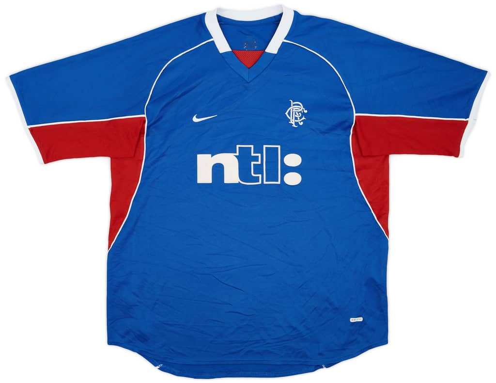 2001-02 Rangers Home Shirt - 7/10 - (XL)