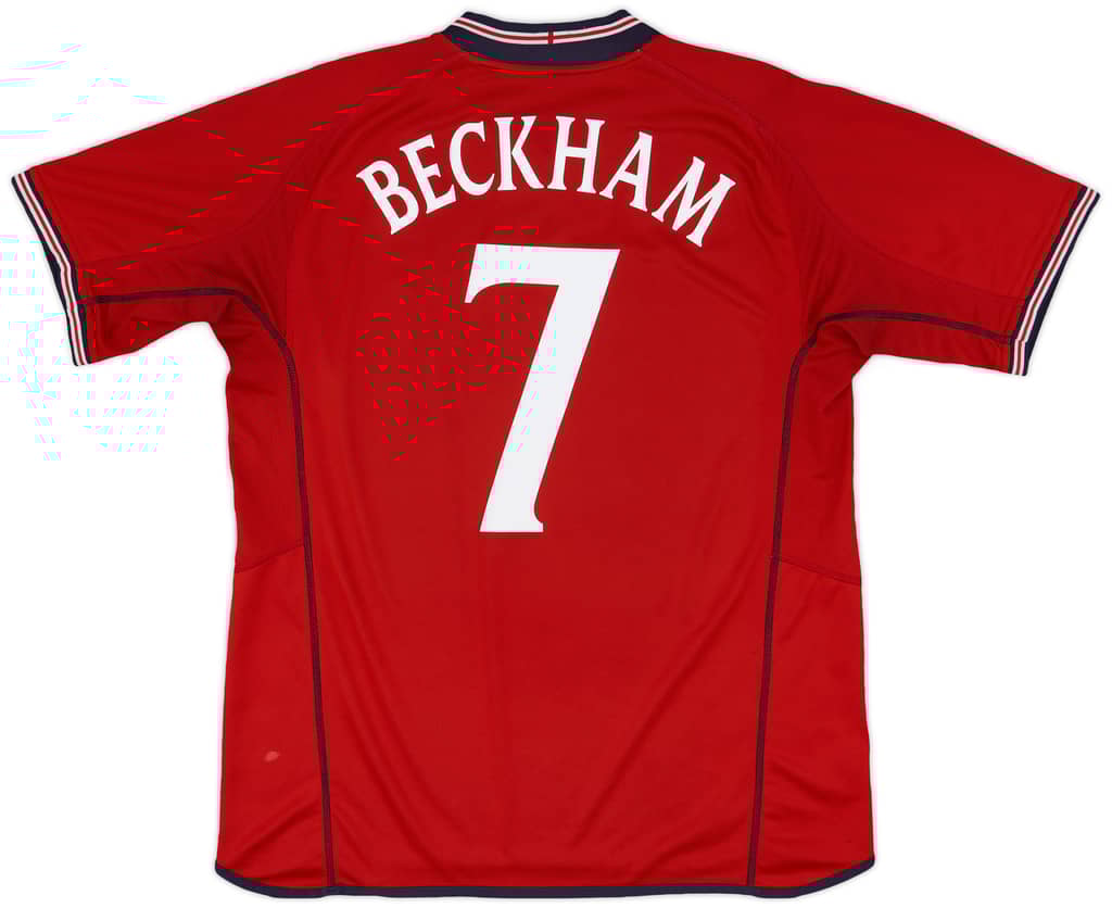 2002-04 England Away Shirt Beckham #7 - 5/10 - (XL)