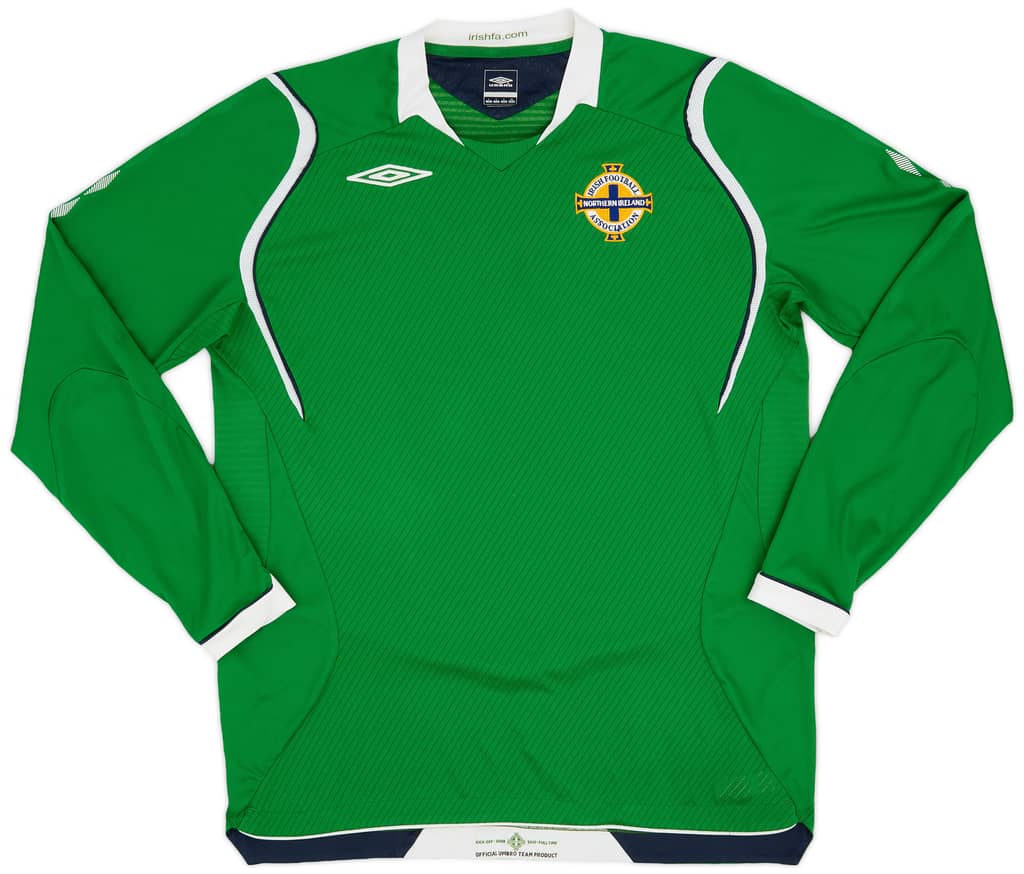 2008-10 Northern Ireland Home L/S Shirt #9 - 8/10 - (L)