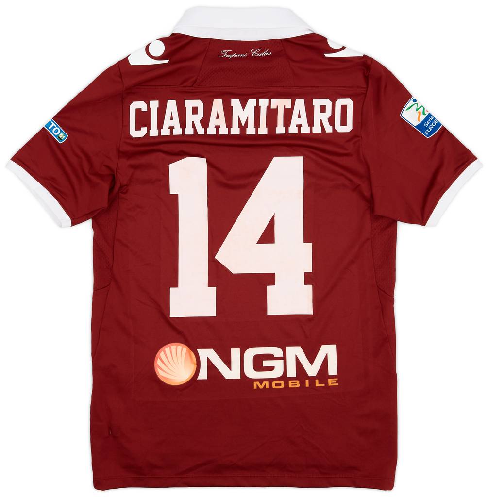 2013-14 Trapani Match Issue Home Shirt Ciaramitaro #14