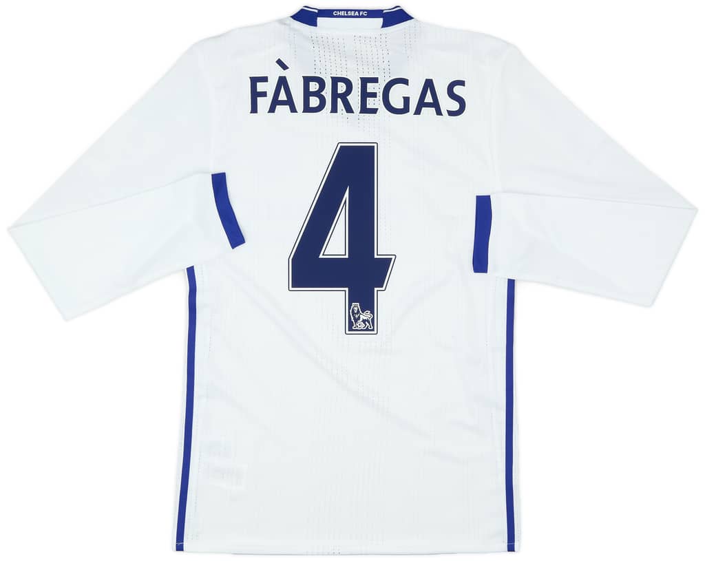2016-17 Chelsea Player Issue Third L/S Shirt Fabregas #4 (S/M)