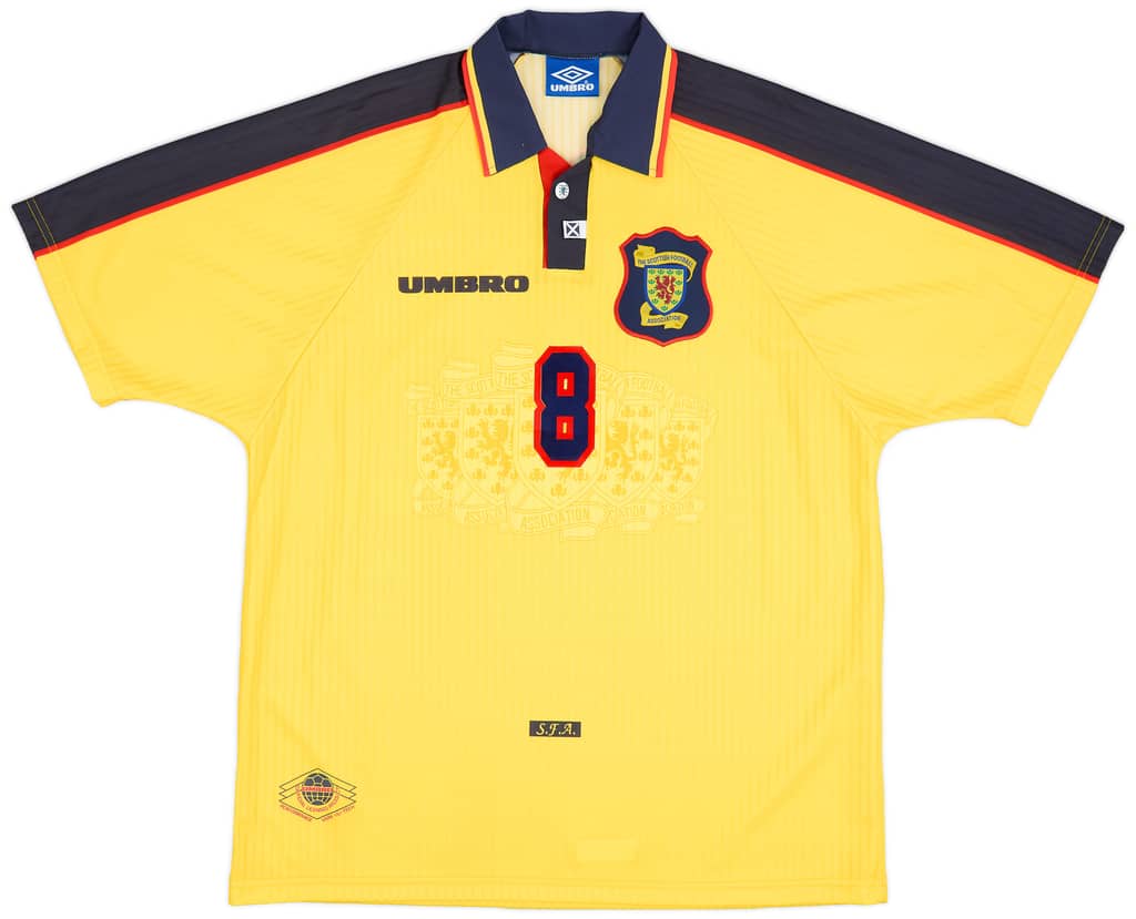 1996-99 Scotland Away Shirt Burley #8 - 8/10 - (XL)