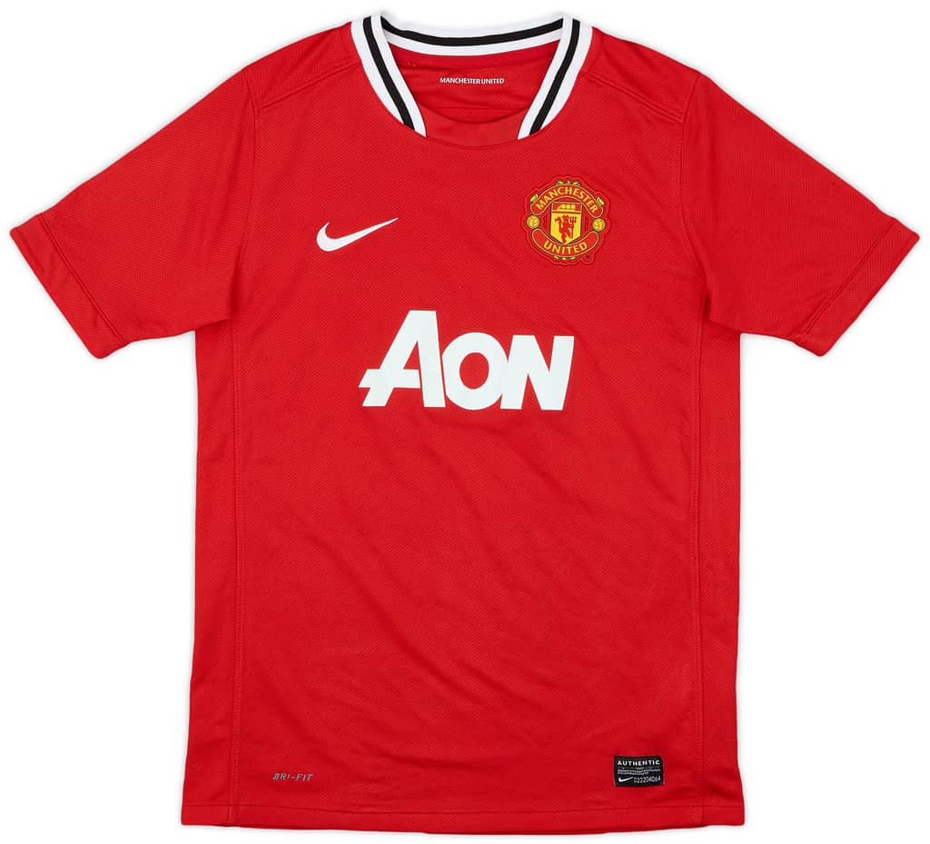 2011-12 Manchester United Home Shirt - 9/10 - (L.Boys)
