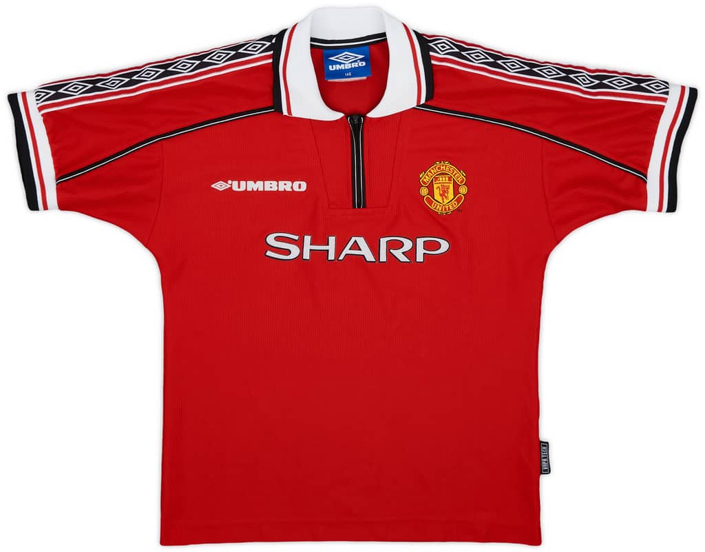 1998-00 Manchester United Home Shirt - 9/10 - (M.Boys)