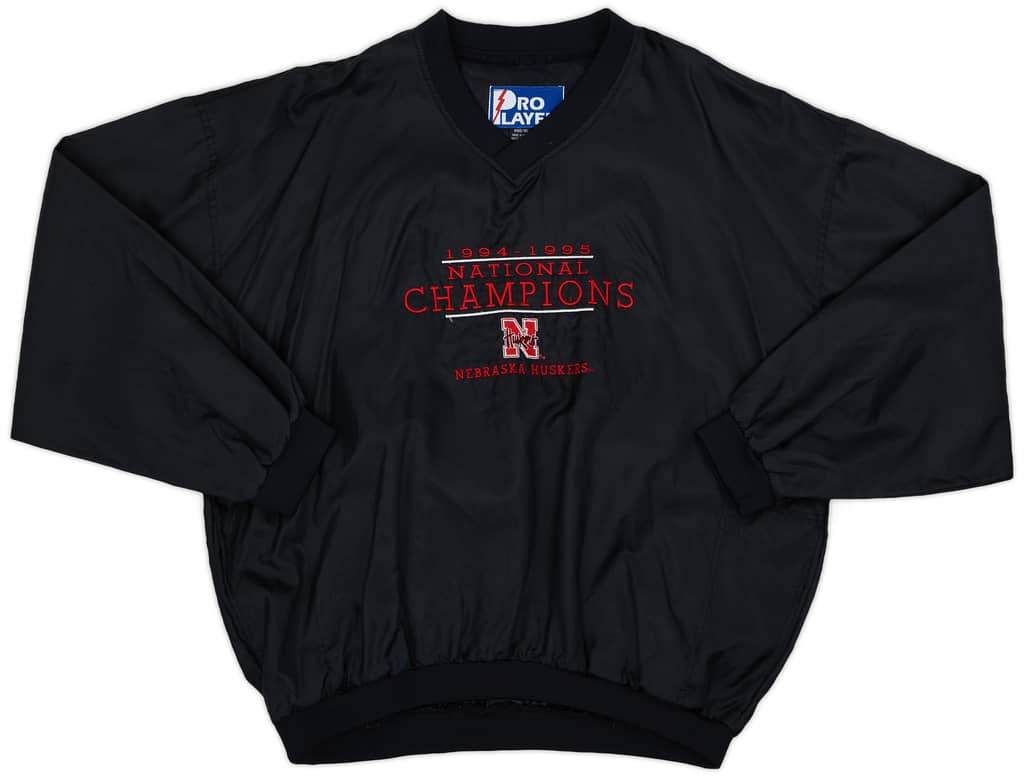 1994-95 Nebraska Cornhuskers National Champions Pro Player Pullover Windbreaker Jacket - 8/10 - (XL)