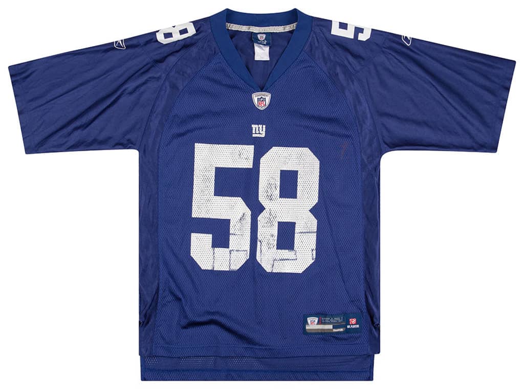 2011 New York Giants Herzlich #58 Reebok On Field Jersey (Home) M