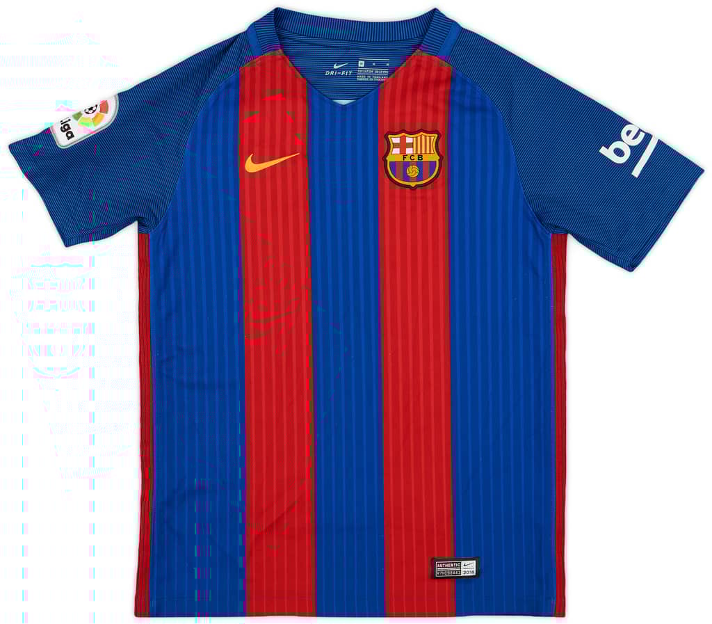 2016-17 Barcelona Home Shirt - 8/10 - (M.Boys)
