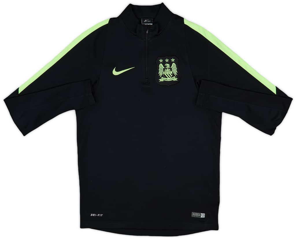 2015-16 Manchester City Nike 1/4 Zip Drill Top - 8/10 - (S)