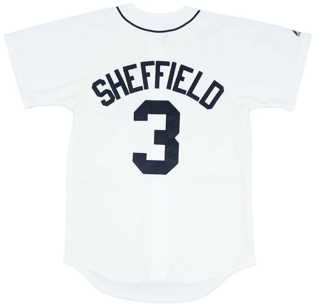 2007-08 Detroit Tigers Sheffield #3 Majestic Home Jersey (Excellent) S