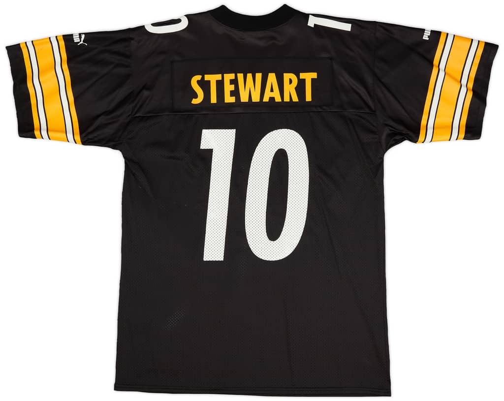 1997-00 Pittsburgh Steelers Stewart #10 Puma Home Jersey (Excellent) L