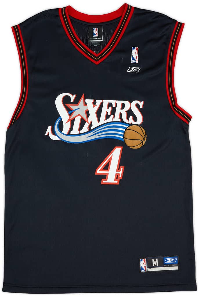 2005-06 Philadelphia 76ers Webber #4 Reebok Away Jersey (Excellent) M