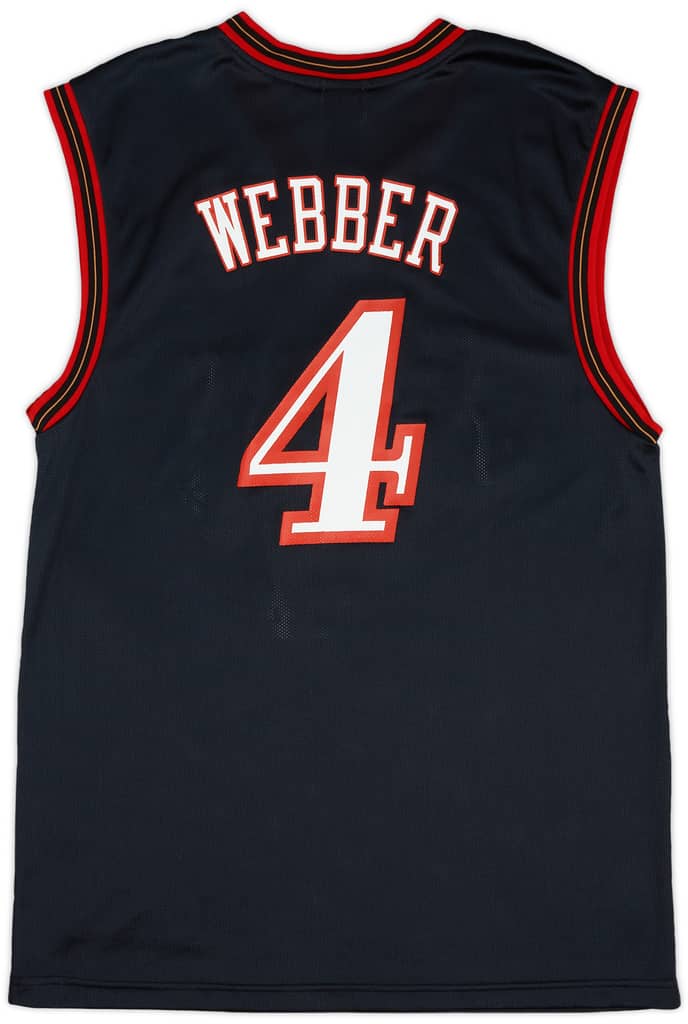 2005-06 Philadelphia 76ers Webber #4 Reebok Away Jersey (Excellent) M
