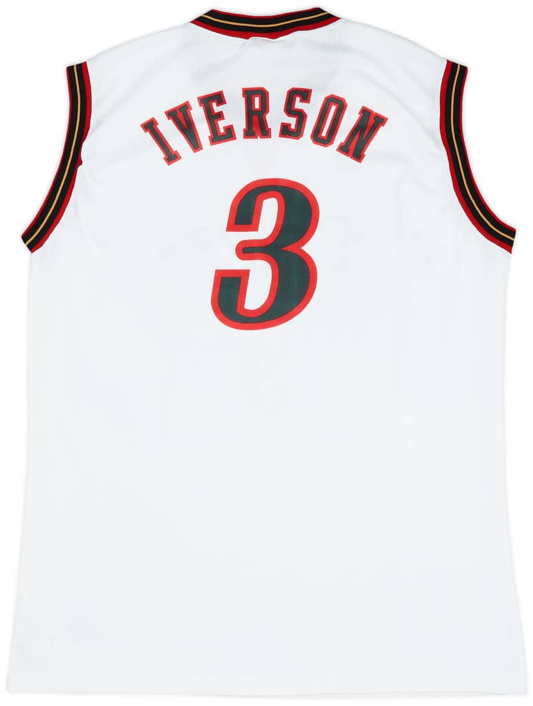 2000-06 Philadelphia 76ers Iverson #3 Champion Home Jersey (Very Good) XXL