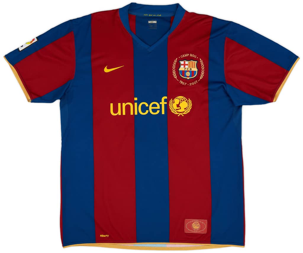 2007-08 Barcelona Home Shirt Messi #19 - 8/10 - (S)