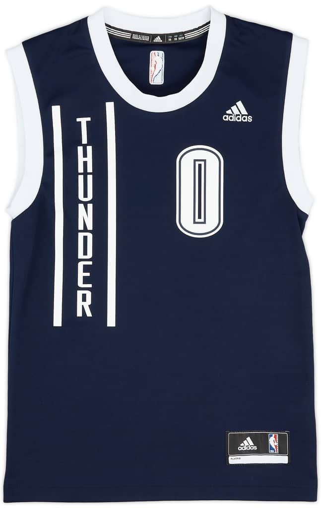2014-16 Oklahoma City Thunder Westbrook #0 adidas Alternate Jersey (Excellent) XS