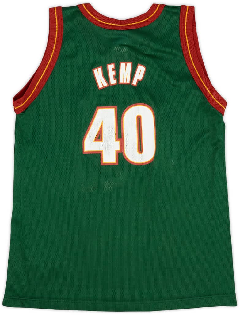 1995-97 Seattle SuperSonics Kemp #40 Champion Away Jersey (Good) L.Kids