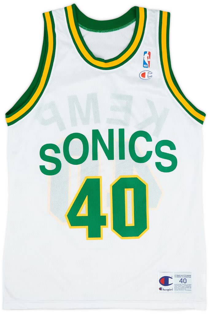 1991-95 Seattle SuperSonics Kemp #40 Champion Home Jersey (Mint) M