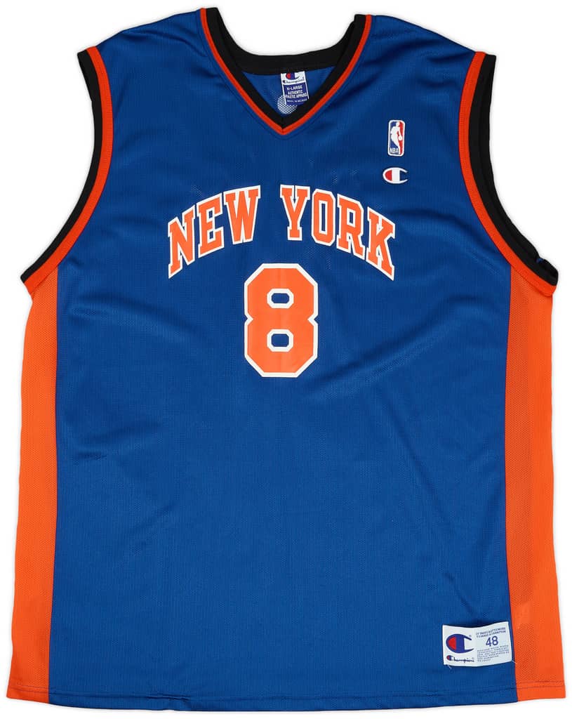 2001-02 New York Knicks Sprewell #8 Champion Away Jersey (Excellent) XL