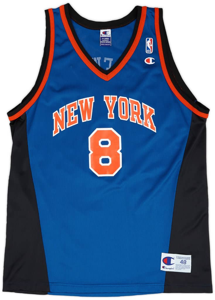 1998-01 New York Knicks Sprewell #8 Champion Away Jersey (Excellent) XL