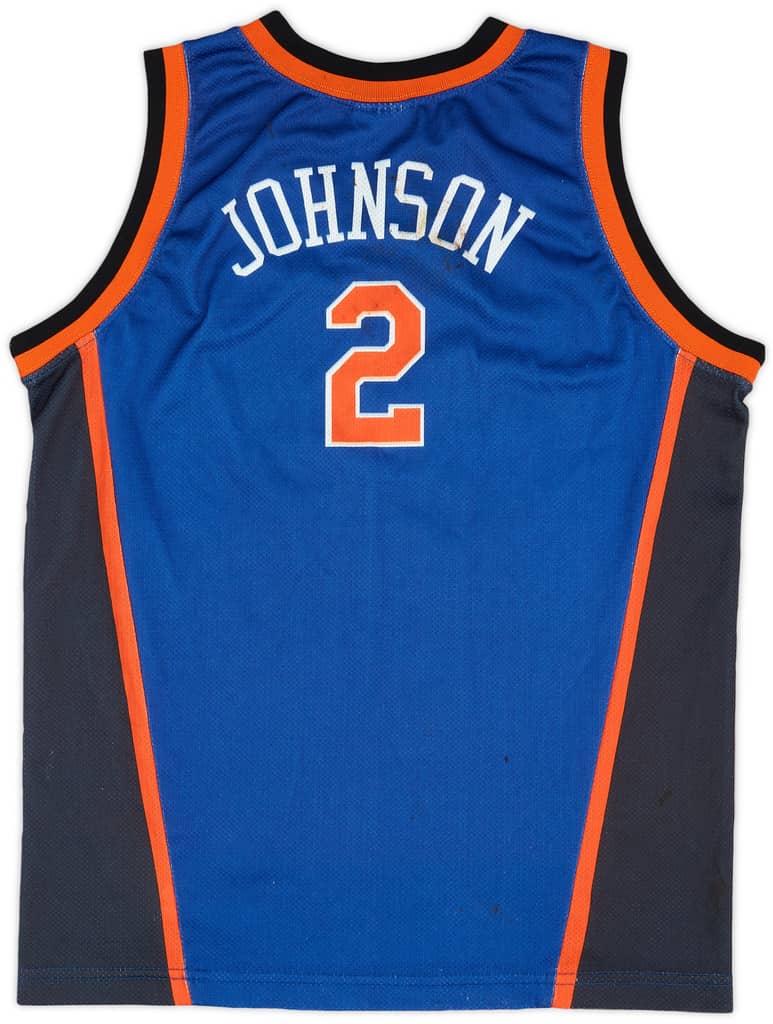 1997-01 New York Knicks Johnson #2 Champion Away Jersey (Good) XL.Kids