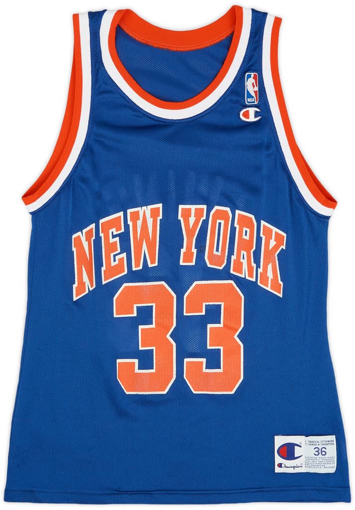 1991-95 New York Knicks Ewing #33 Champion Away Jersey (Very Good) S