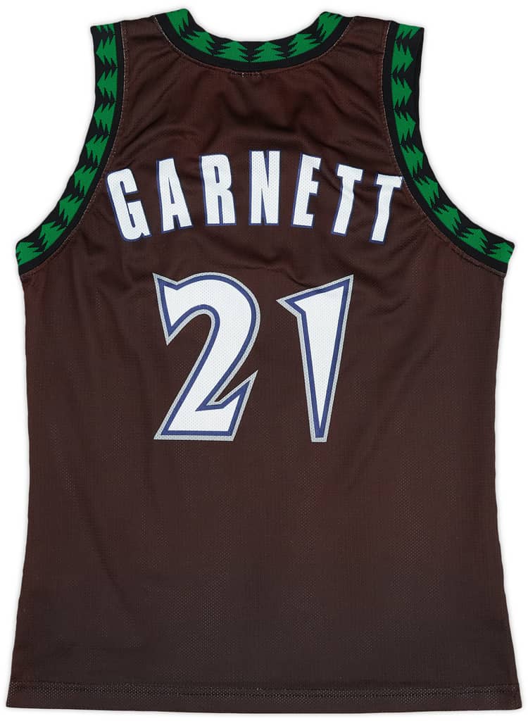 1998-07 Minnesota Timberwolves Garnett #21 Champion Alternate Jersey (Very Good) XS