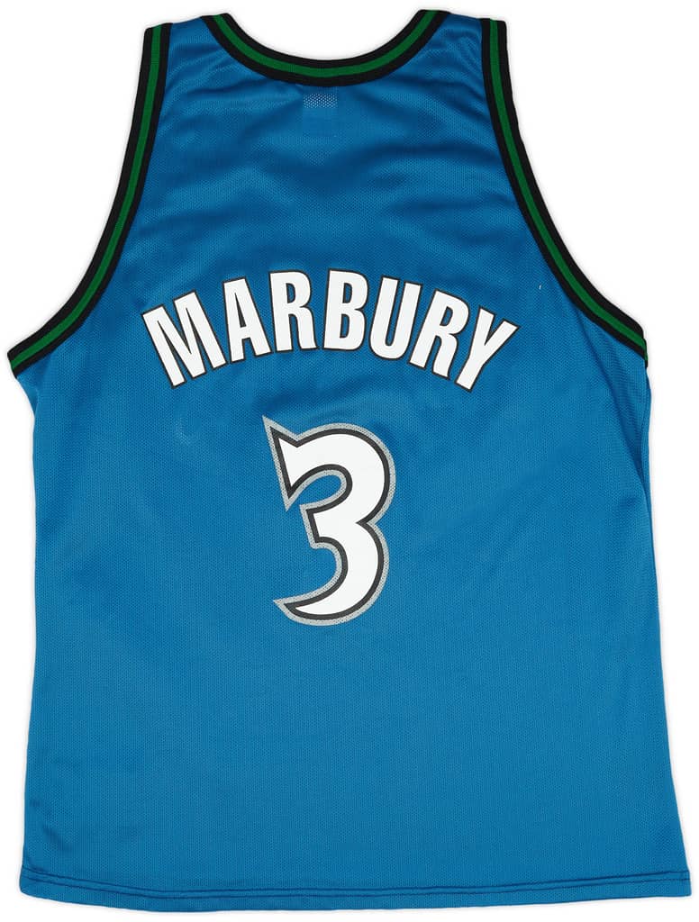 1996-99 Minnesota Timberwolves Marbury #3 Champion Away Jersey (Excellent) XL