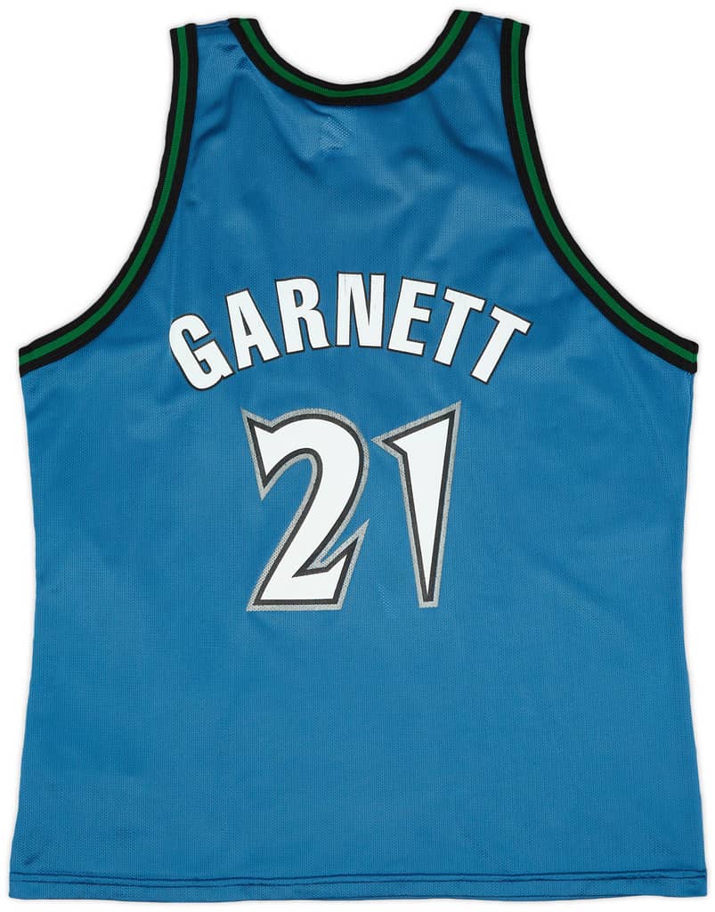 1996-02 Minnesota Timberwolves Garnett #21 Champion Away Jersey (Very Good) XL
