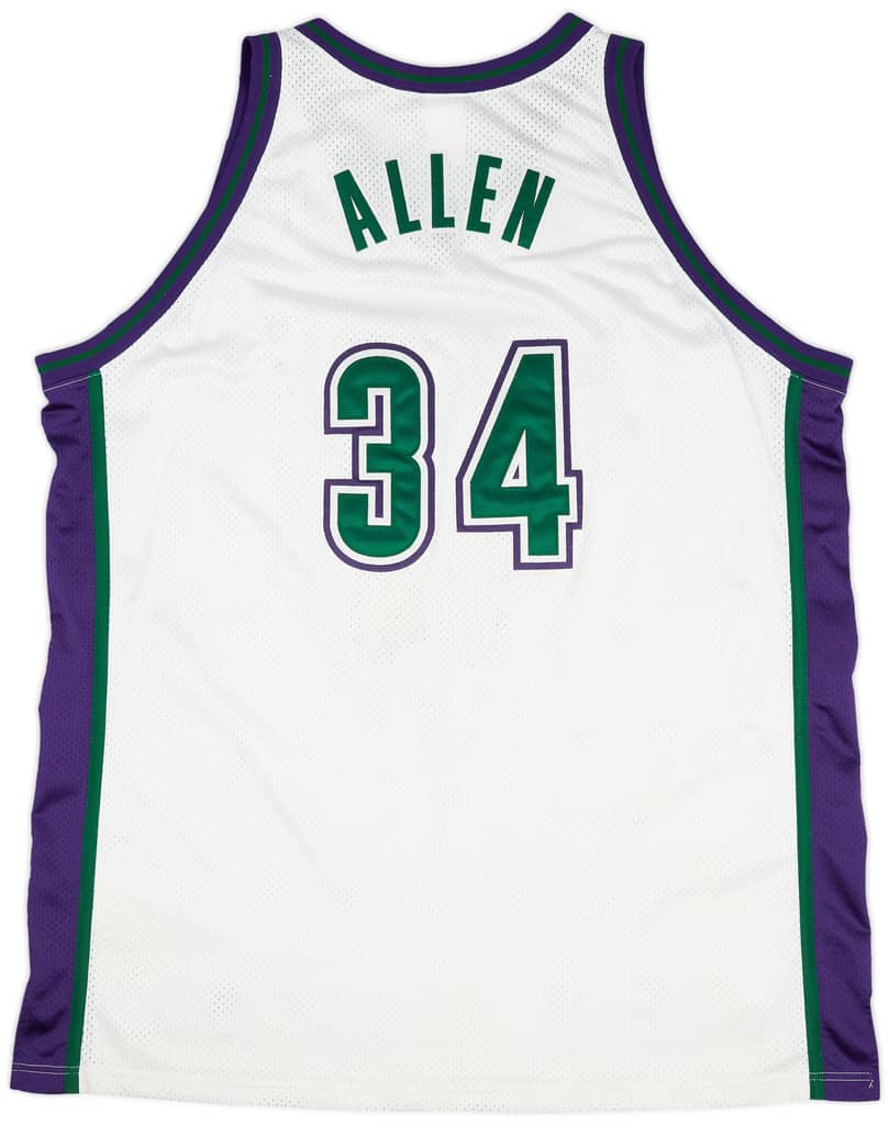 2001-03 Milwaukee Bucks Allen #34 Reebok Authentic Home Jersey (Very Good) 3XL
