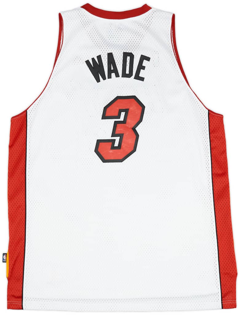 2006-10 Miami Heat Wade #3 adidas Swingman Home Jersey (Very Good) XXL