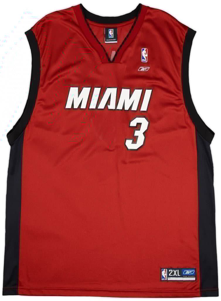 2003-06 Miami Heat Wade #3 Reebok Alternate Jersey (Very Good) XXL