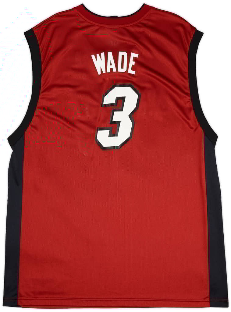 2003-06 Miami Heat Wade #3 Reebok Alternate Jersey (Very Good) XXL