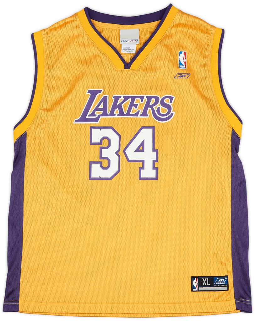 2002-04 LA Lakers O'Neal #34 Reebok Home Jersey (Excellent) XL.Kids
