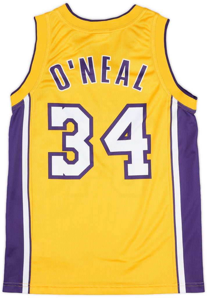 1999-04 LA Lakers O'Neal #34 Champion Home Jersey (Very Good) XS