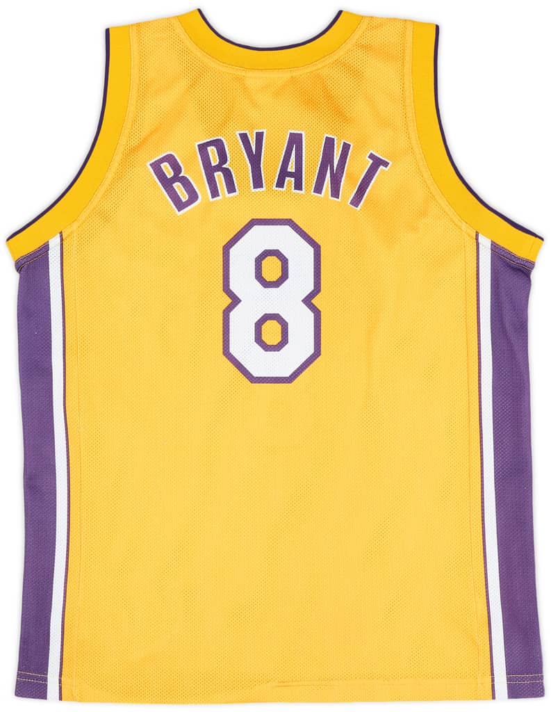 1999-06 LA Lakers Bryant #8 Champion Home Jersey (Excellent) XL.Kids
