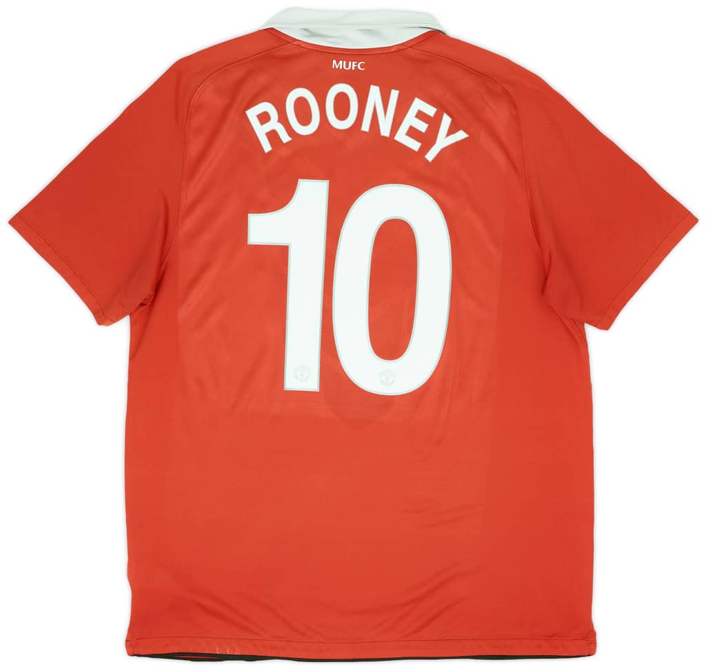 2010-11 Manchester United Home Shirt Rooney #10 - 5/10 - (XL)