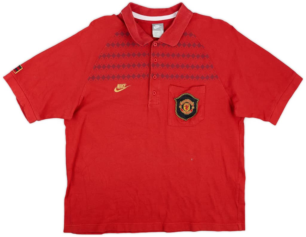 2007-08 Manchester United Nike Polo Shirt - 8/10 - (L)