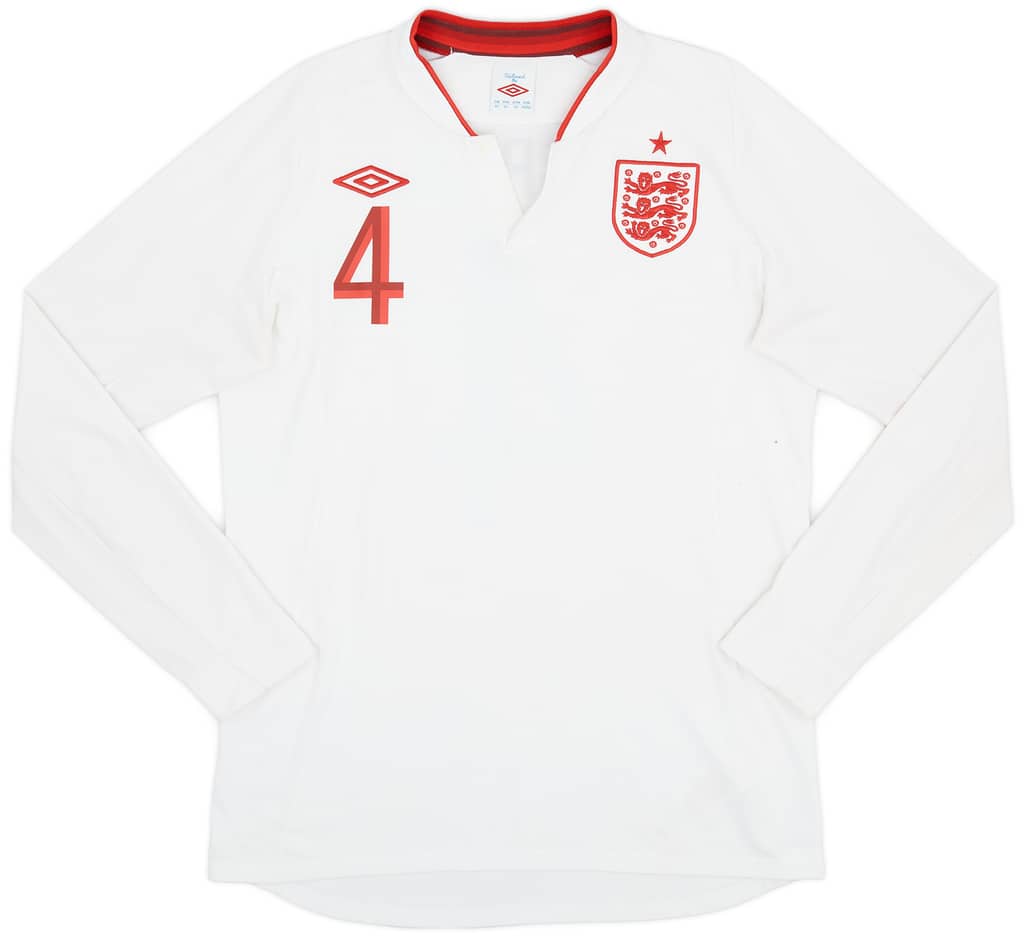 2012-13 England Home L/S Shirt Gerrard #4 - 6/10 - (M)