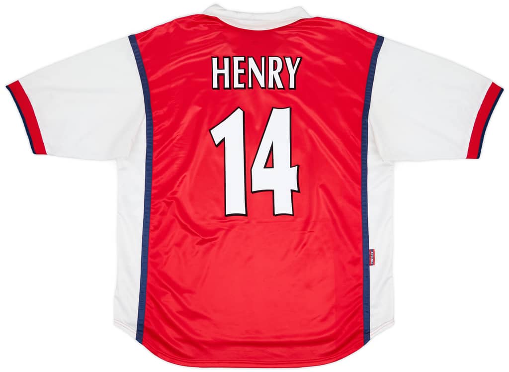 1998-99 Arsenal Home Shirt Henry #14 - 8/10 - (XL)