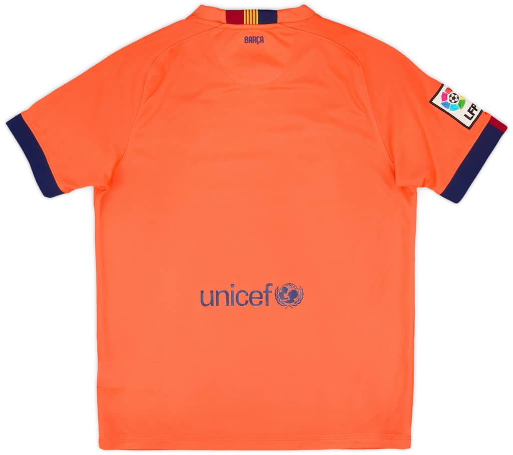 2014-15 Barcelona Away Shirt - 8/10 - (XL.Boys)