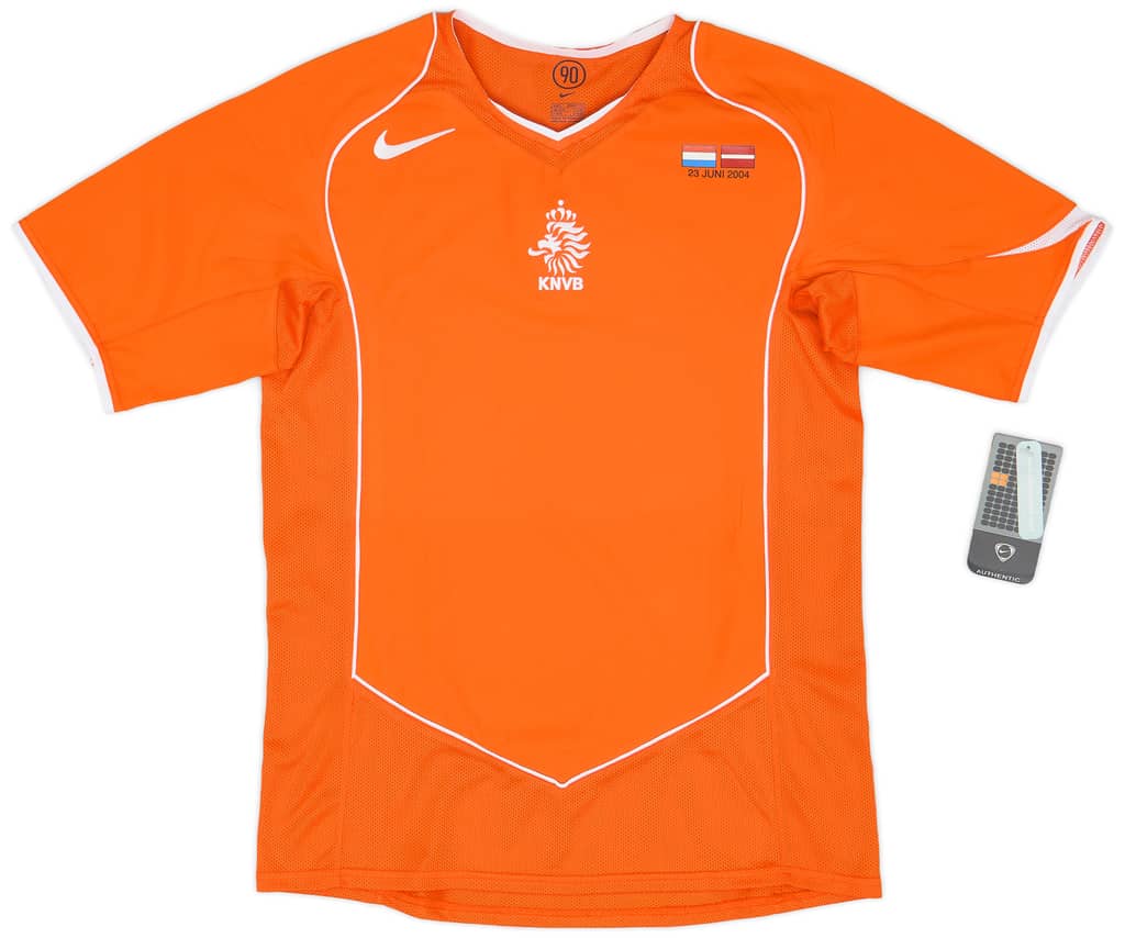 2004-06 Netherlands Home 'vs Latvia" Shirt (S)