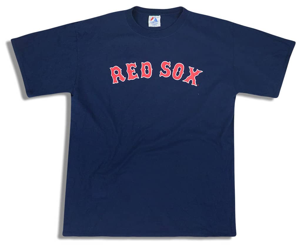 2002-05 Boston Red Sox Damon #18 Majestic Tee XL